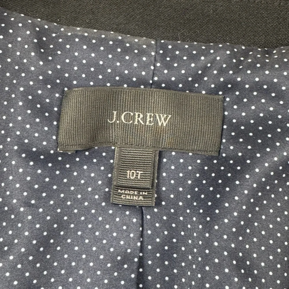 J Crew Womens 10T Wool Blend Blazer Jacket Stretch Black